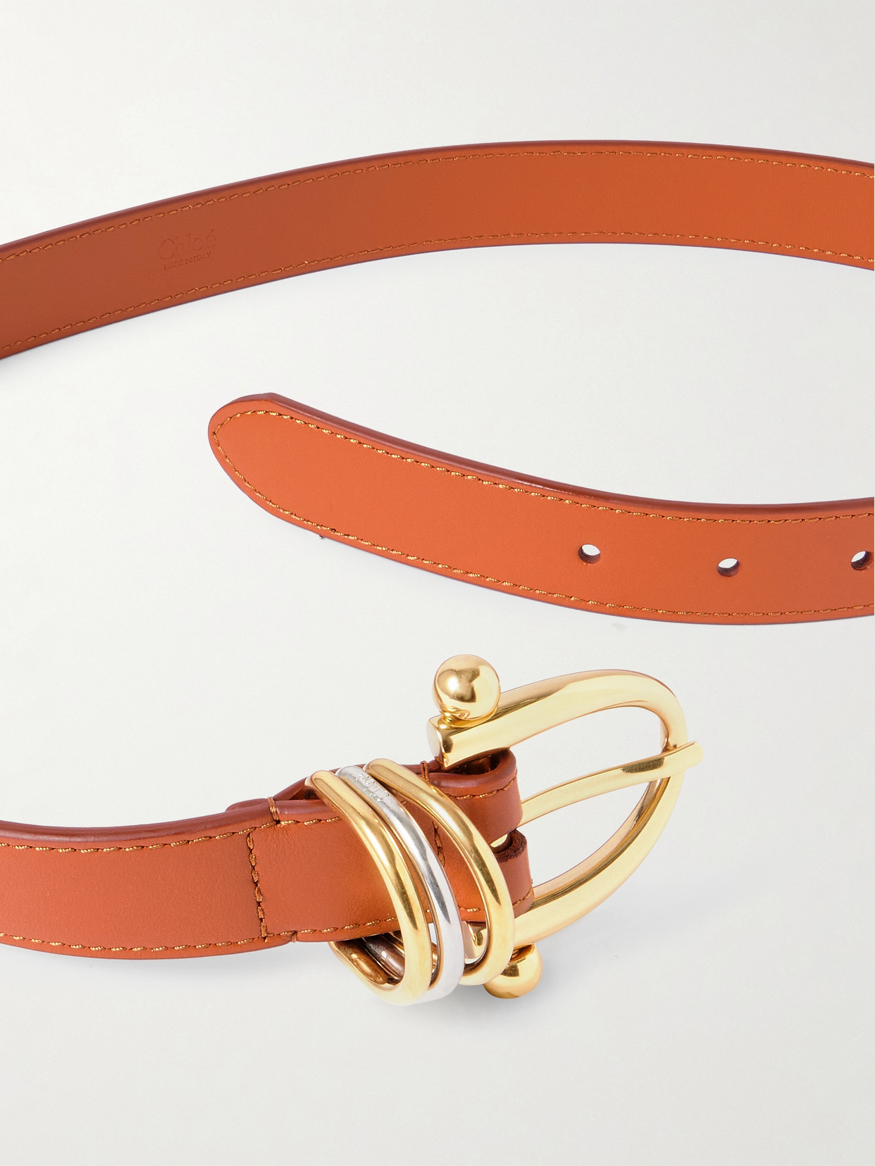 Chloé Bracelet Leather Belt In Brown