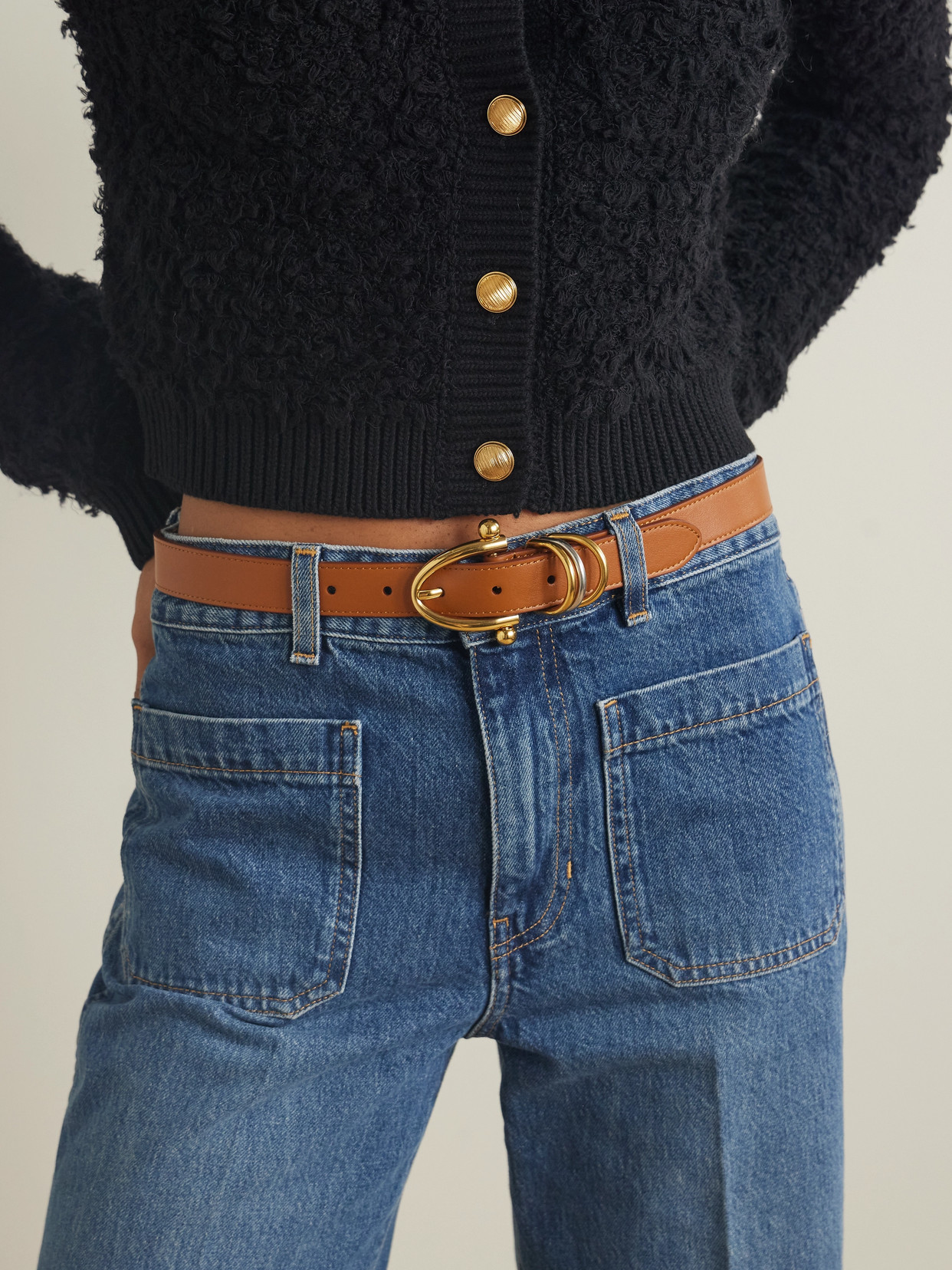 Chloé Bracelet Leather Belt In Brown