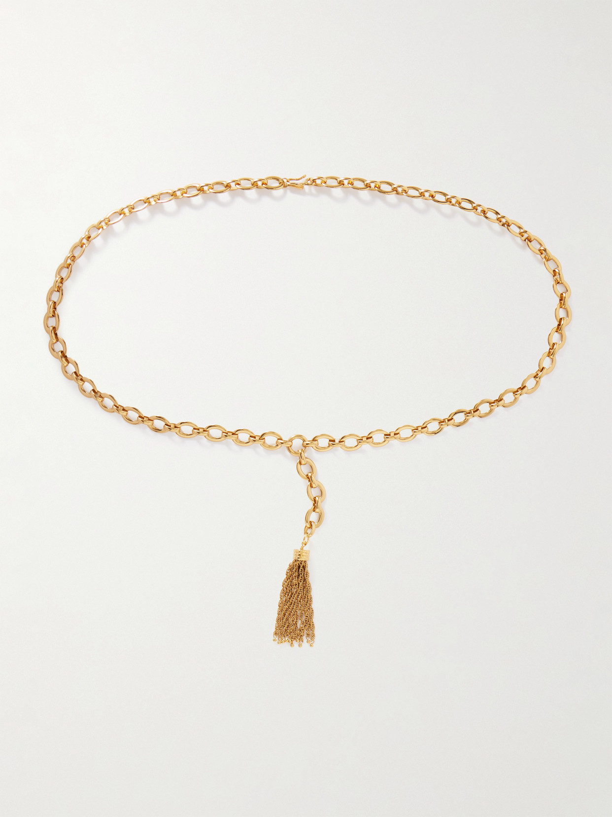 Chloé Tasselled Gold-tone Chain Belt In Gold