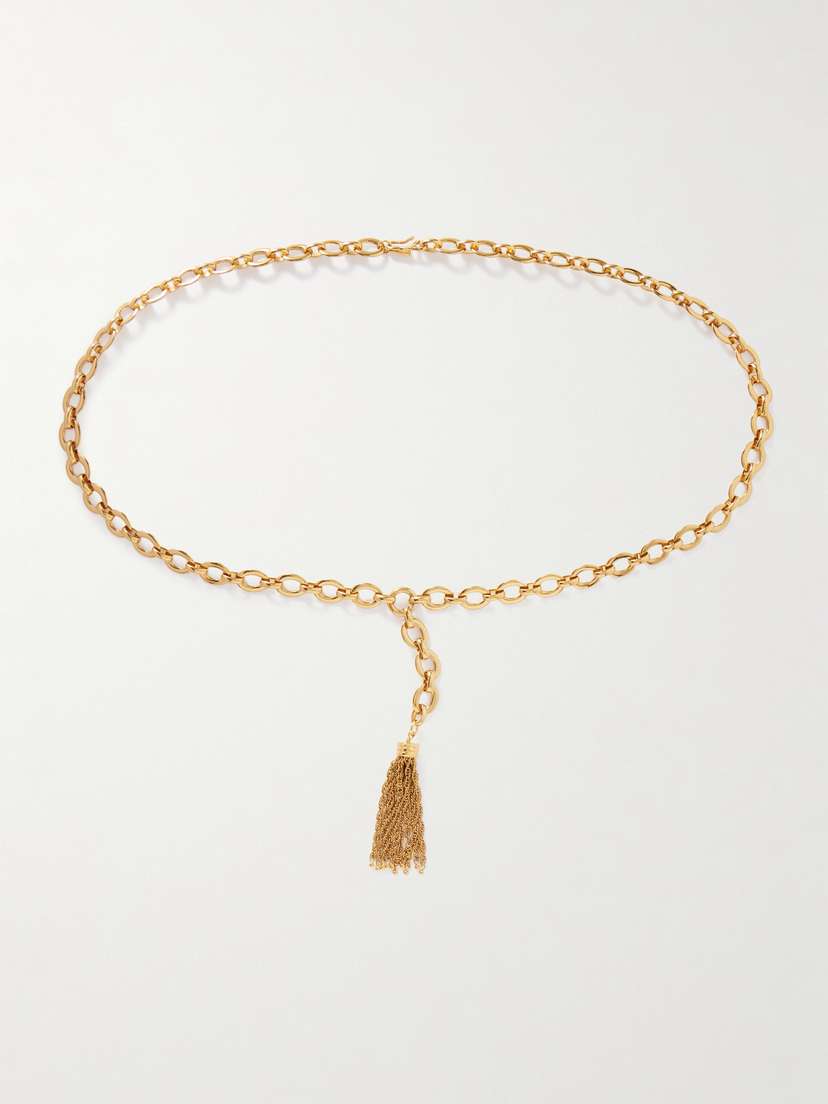 Chloé Tasselled Gold-tone Chain Belt