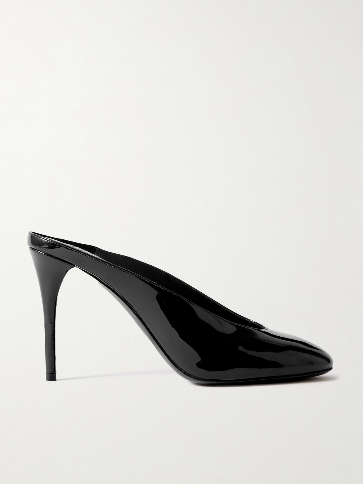 Alaïa Patent Leather Decollete Mules 90 In Black