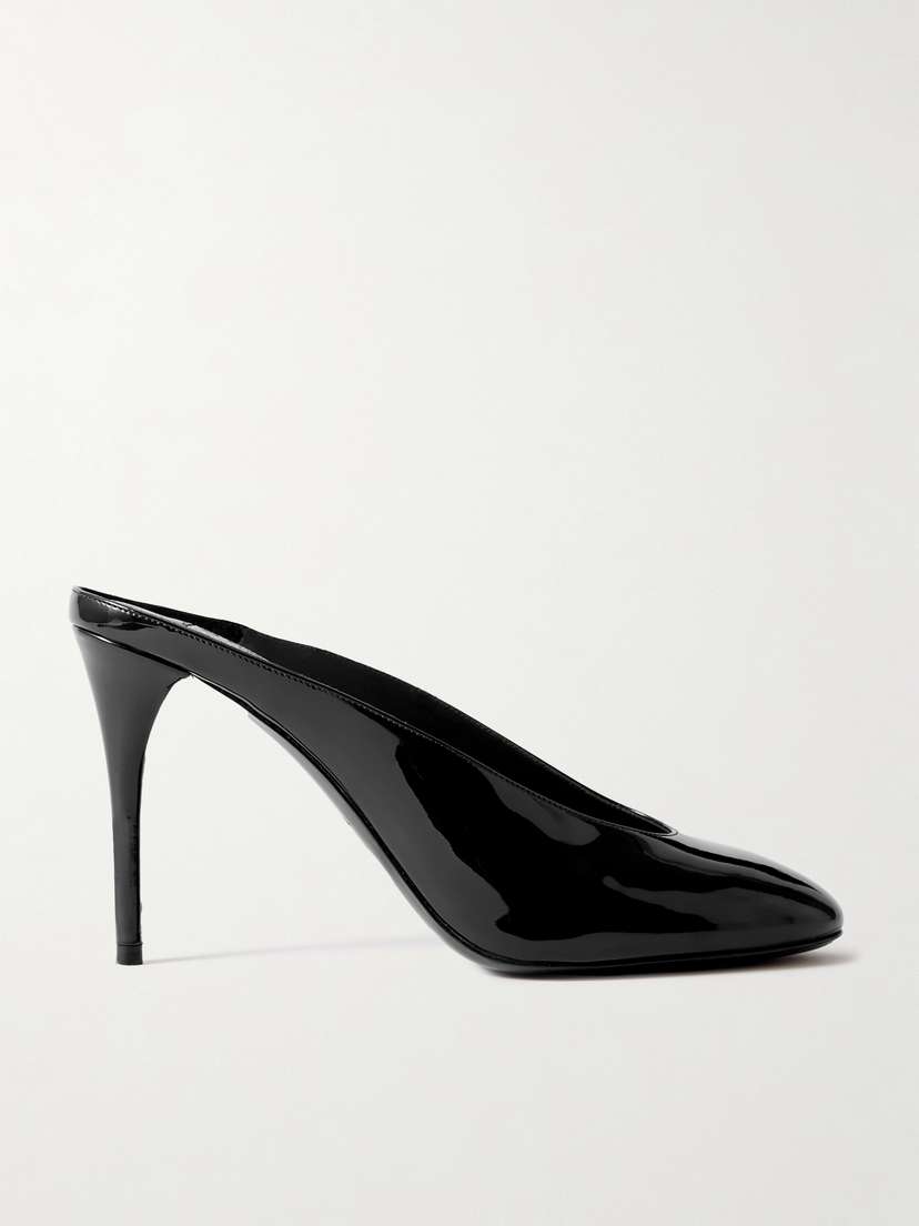 Alaïa — Patent 90 leather mules