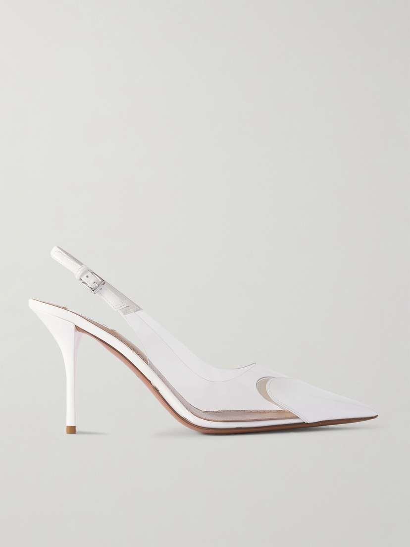 Alaïa Le Cœur Leather And Pvc Slingback Pumps