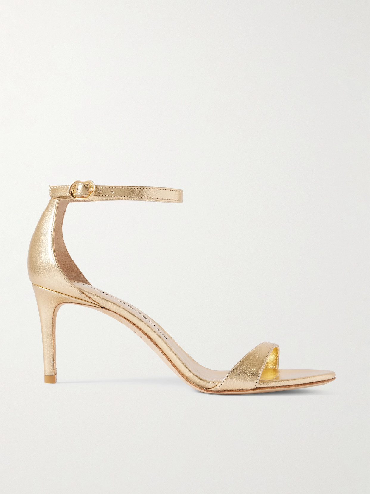 Stuart Weitzman - Nudistarc Metallic Leather Sandals - Gold