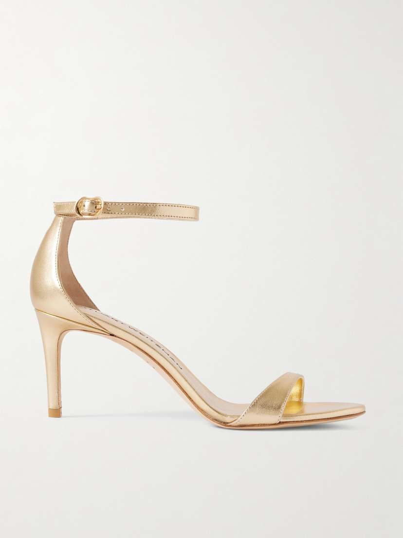 Stuart Weitzman Nudistarc Metallic Leather Sandals
