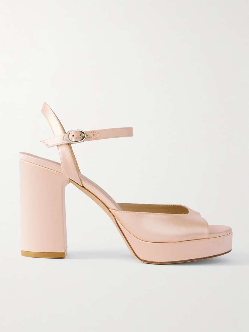 Stuart Weitzman Dayna Ii Satin Platform Sandals