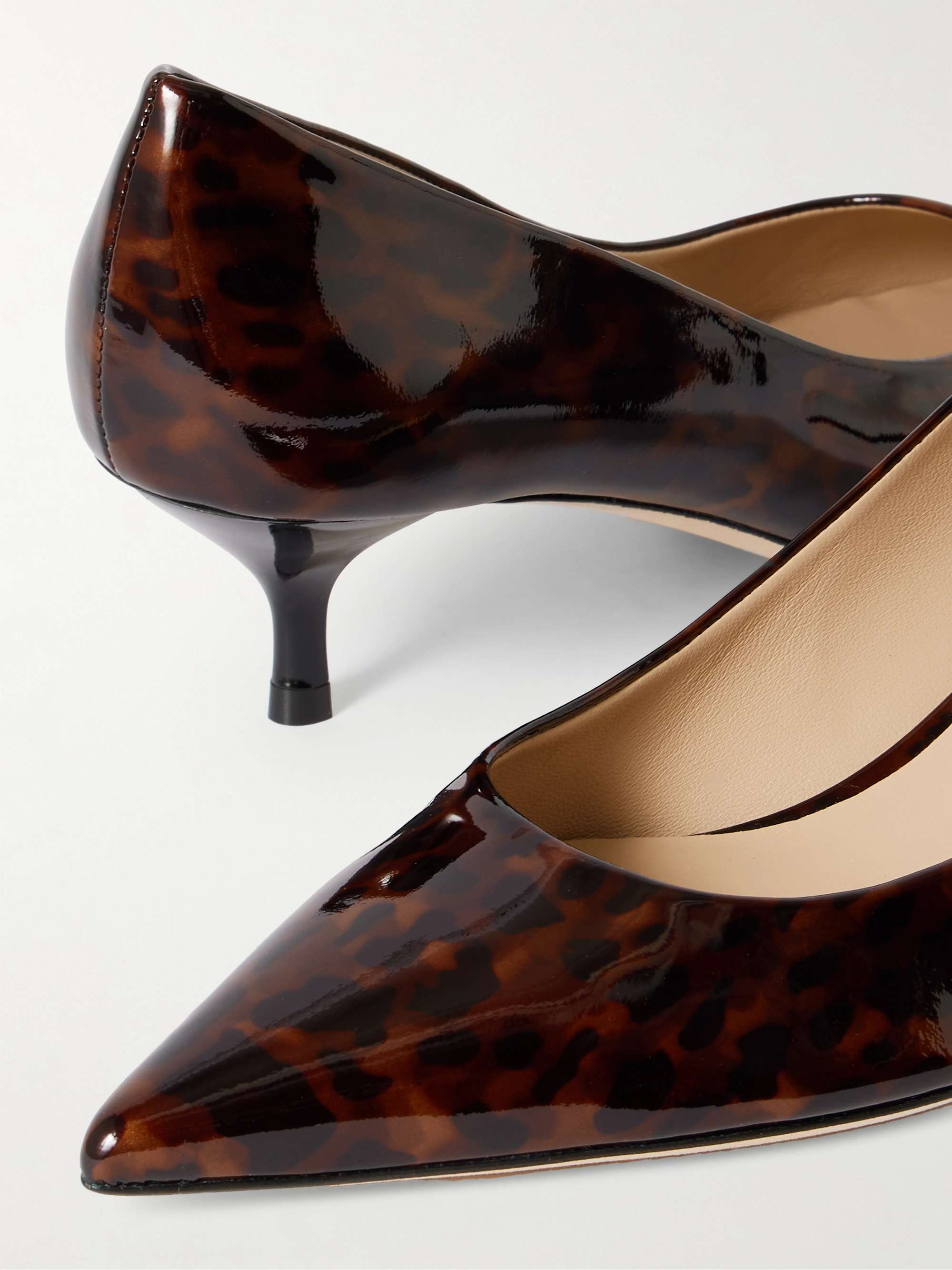 Stuart Power patent leather pumps tortoiseshell US5.5