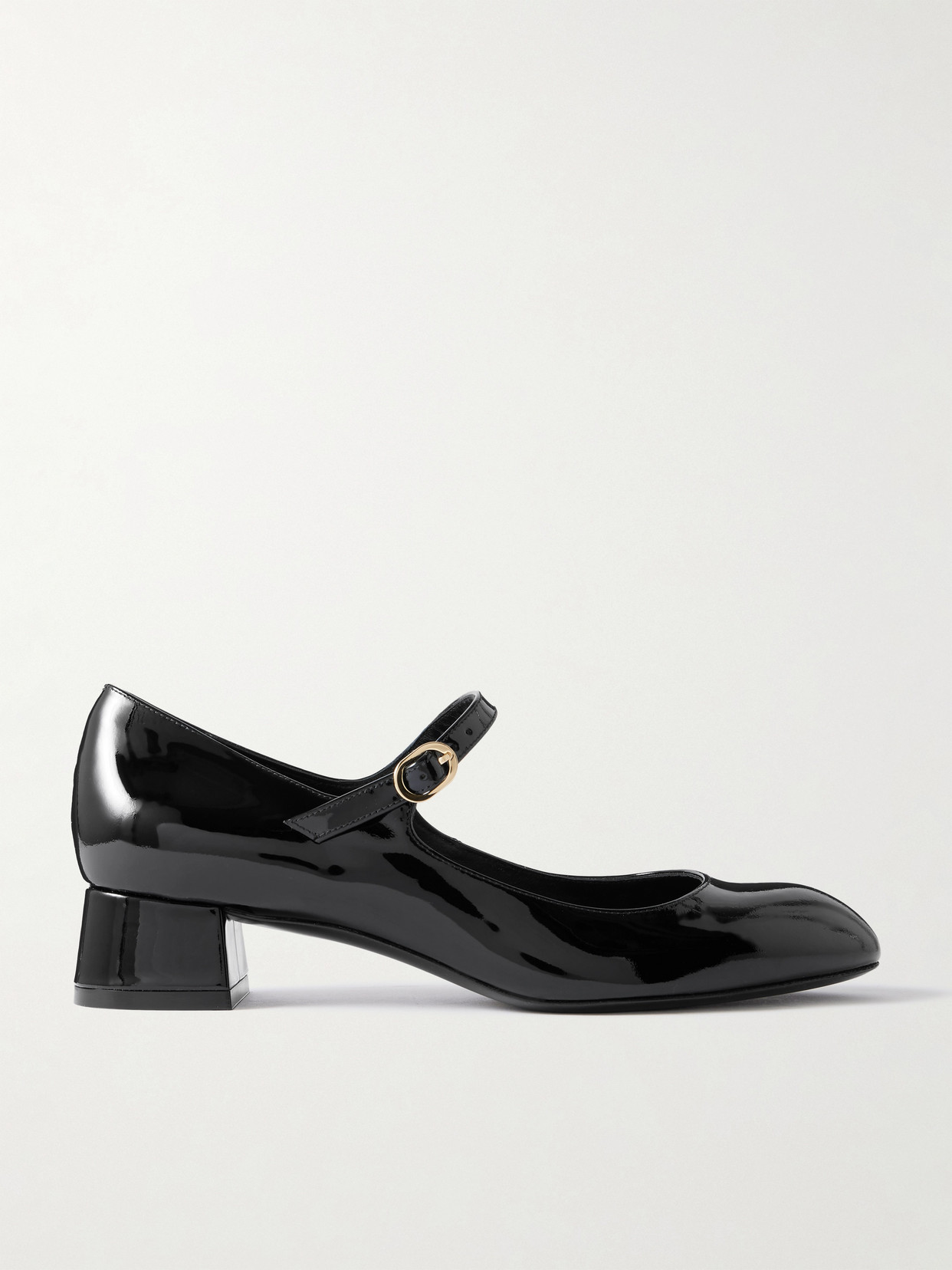 Stuart Weitzman - Vivienne Patent-leather Mary Jane Pumps - Black