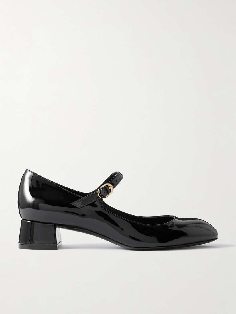 Stuart Weitzman Vivienne Patent-leather Mary Jane Pumps