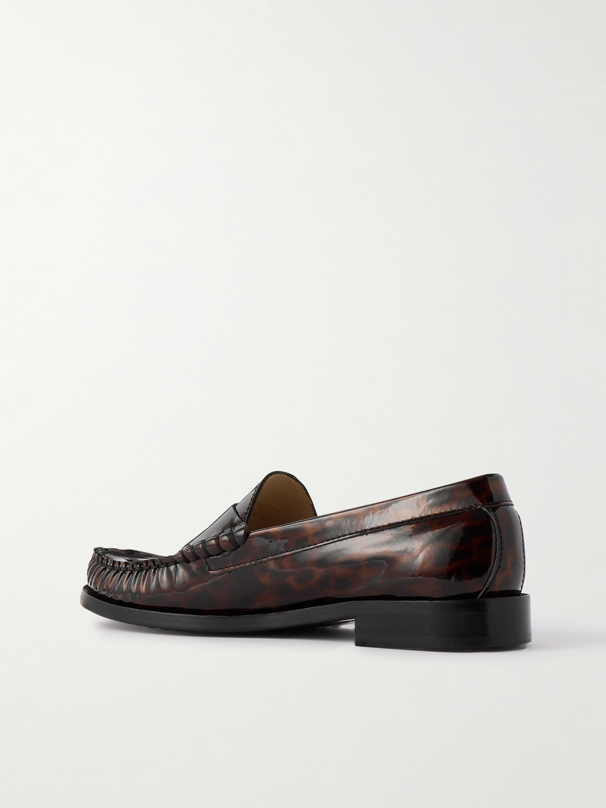 Stuart Weitzman Lottie tortoiseshell patent-leather loafers thumbnail