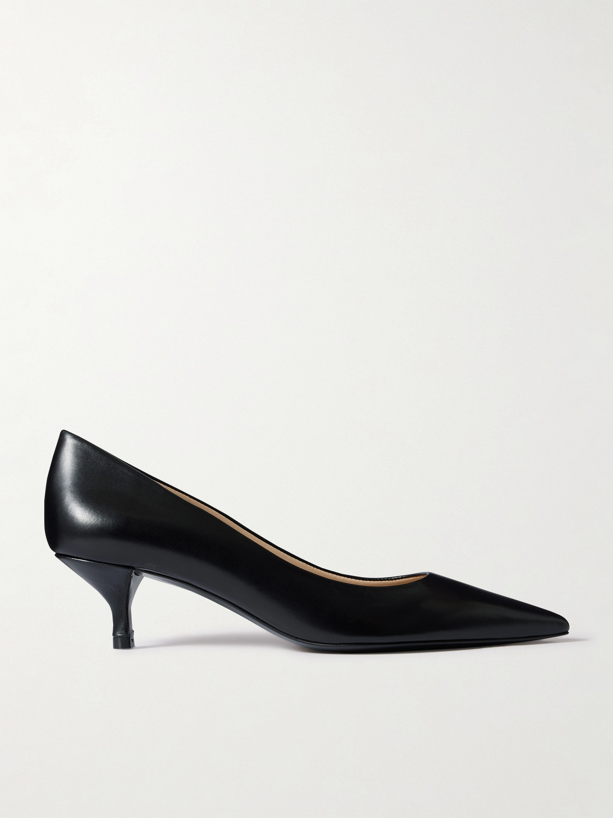 Stuart Weitzman Stuart Power Leather Pumps In Black