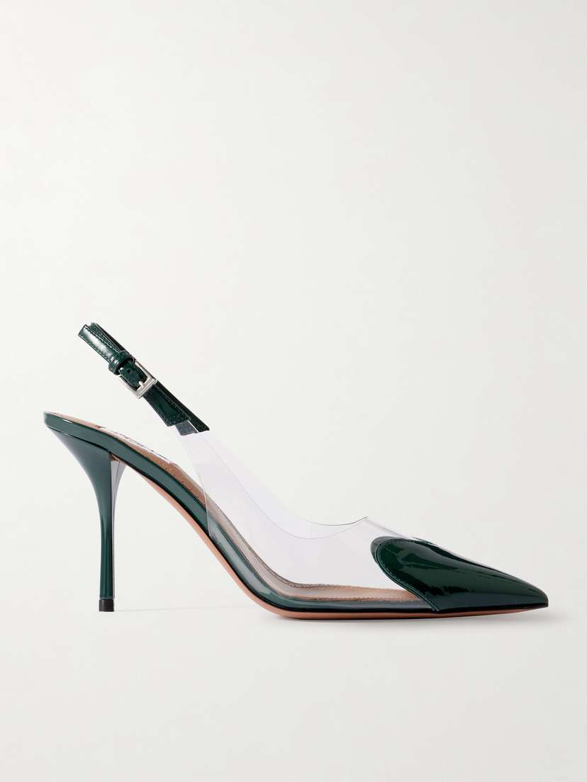 Alaïa Le Cœur Patent-leather And Pvc Slingback Pumps