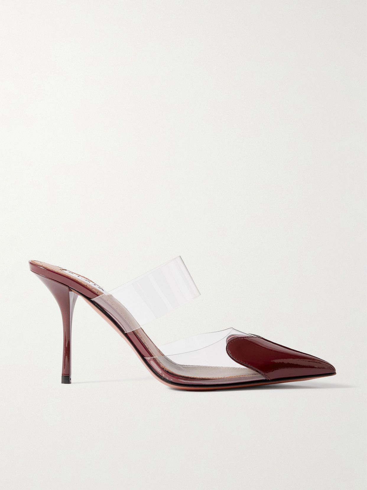 Alaïa Pvc And Patent-leather Pumps In Burgundy