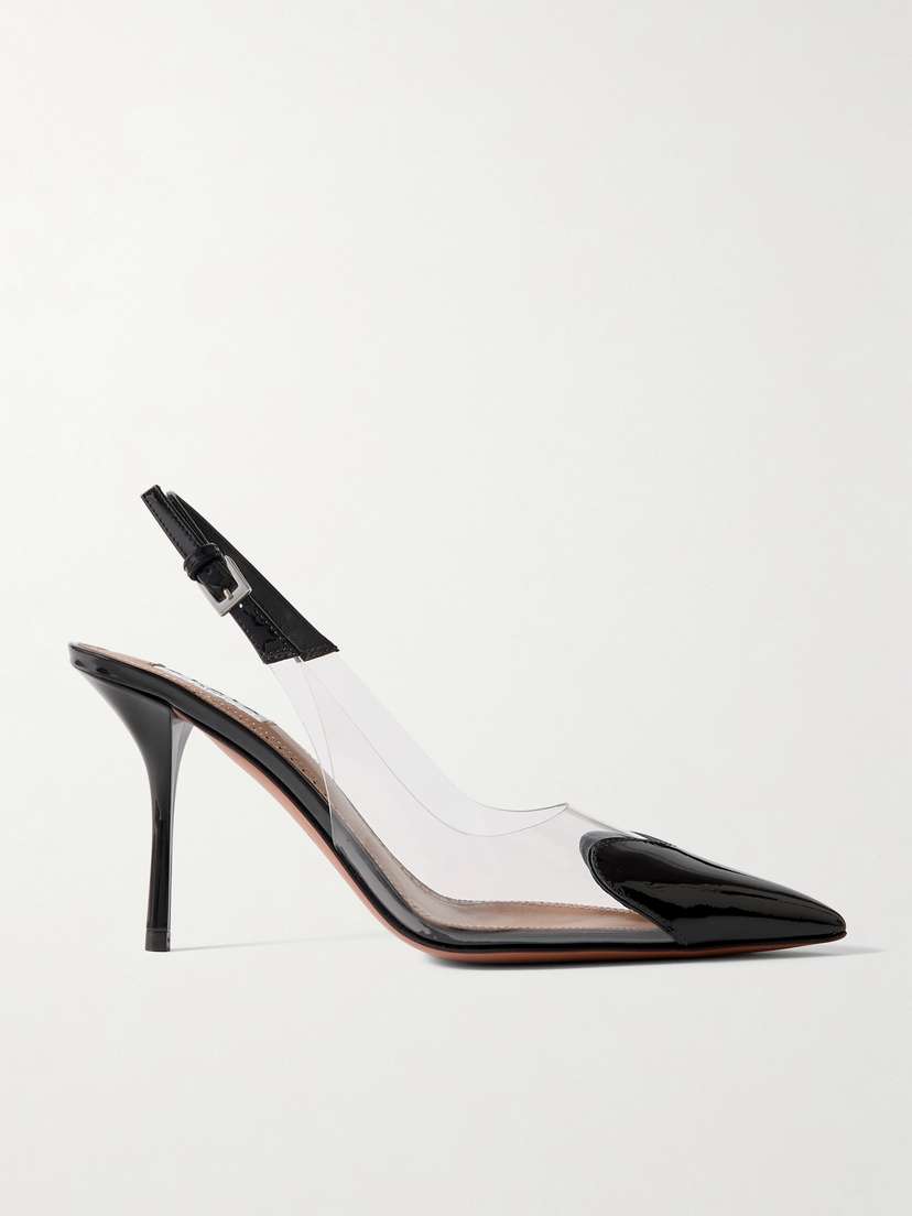 Alaïa Le Cœur Patent-leather And Pvc Slingback Pumps