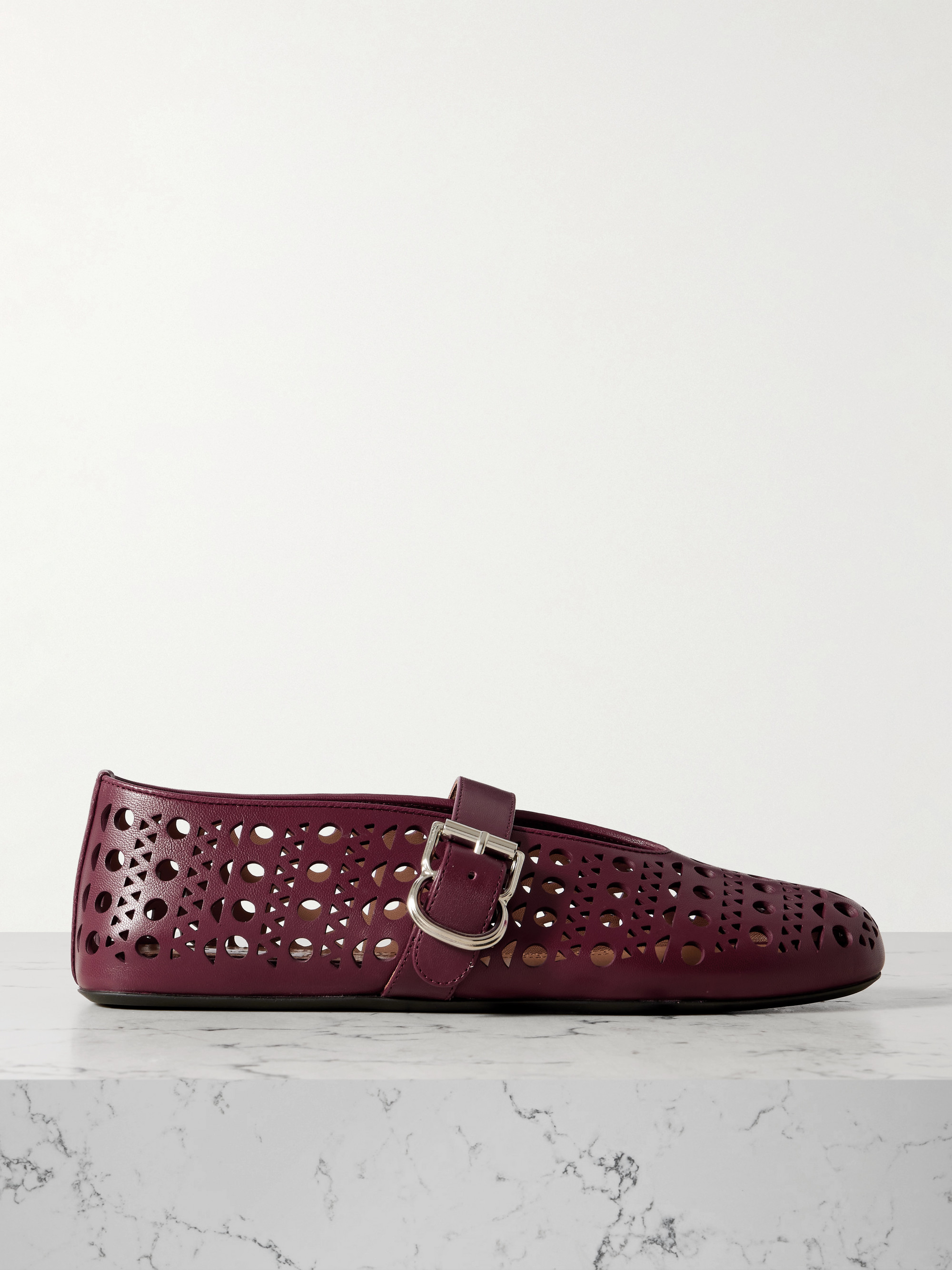 Alaïa Vienne perforated leather ballet flats