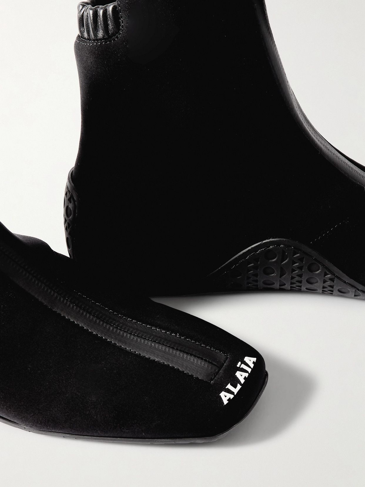 Alaïa Basket Neoprene High-top Sneakers In Black