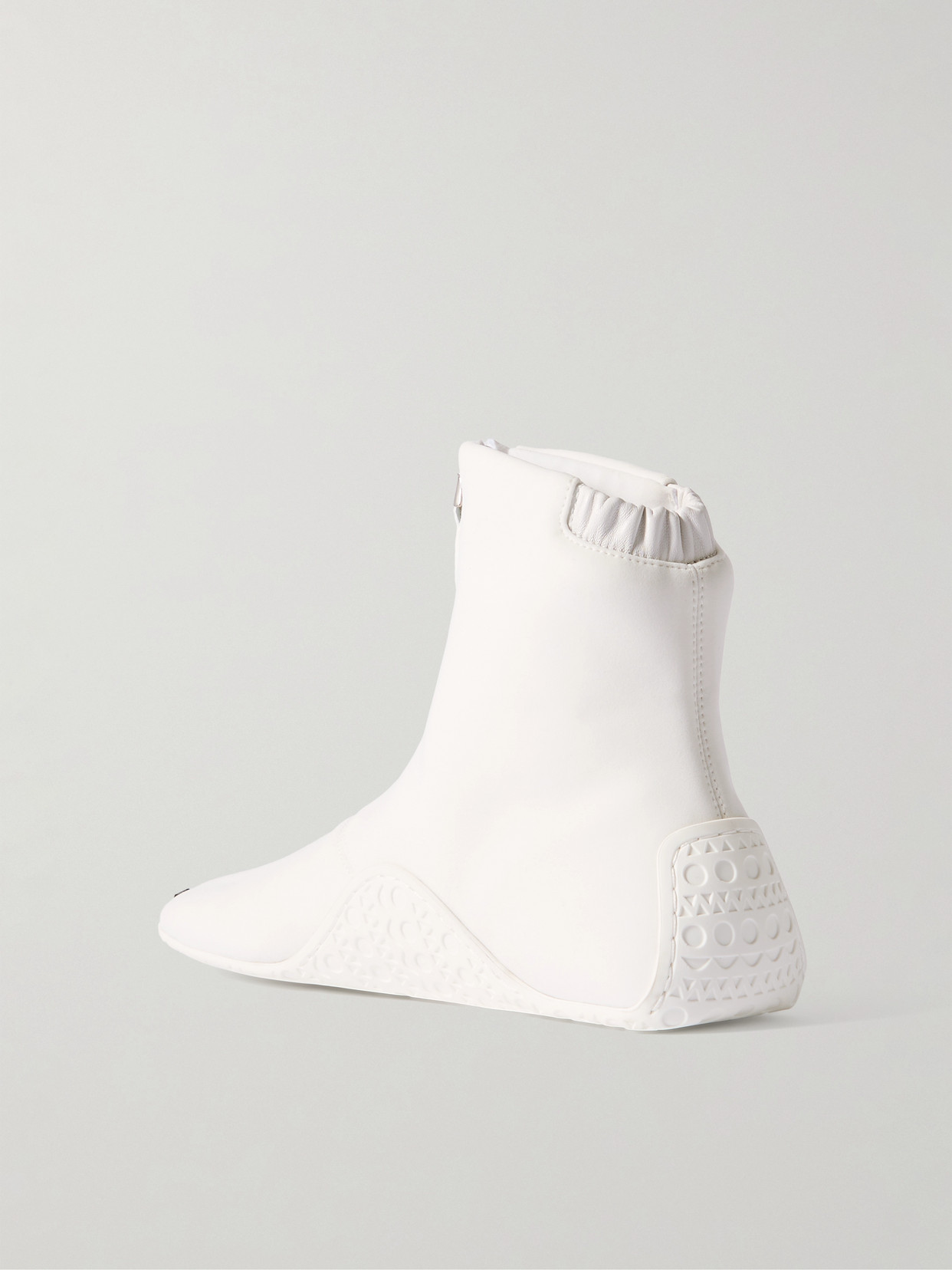 Alaïa Basket Neoprene High-top Sneakers In White