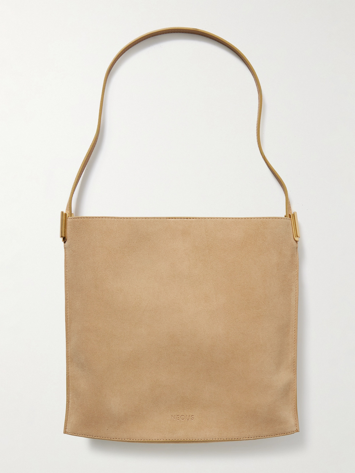 Neous Dorado 2.0 Suede Shoulder Bag In Neutrals