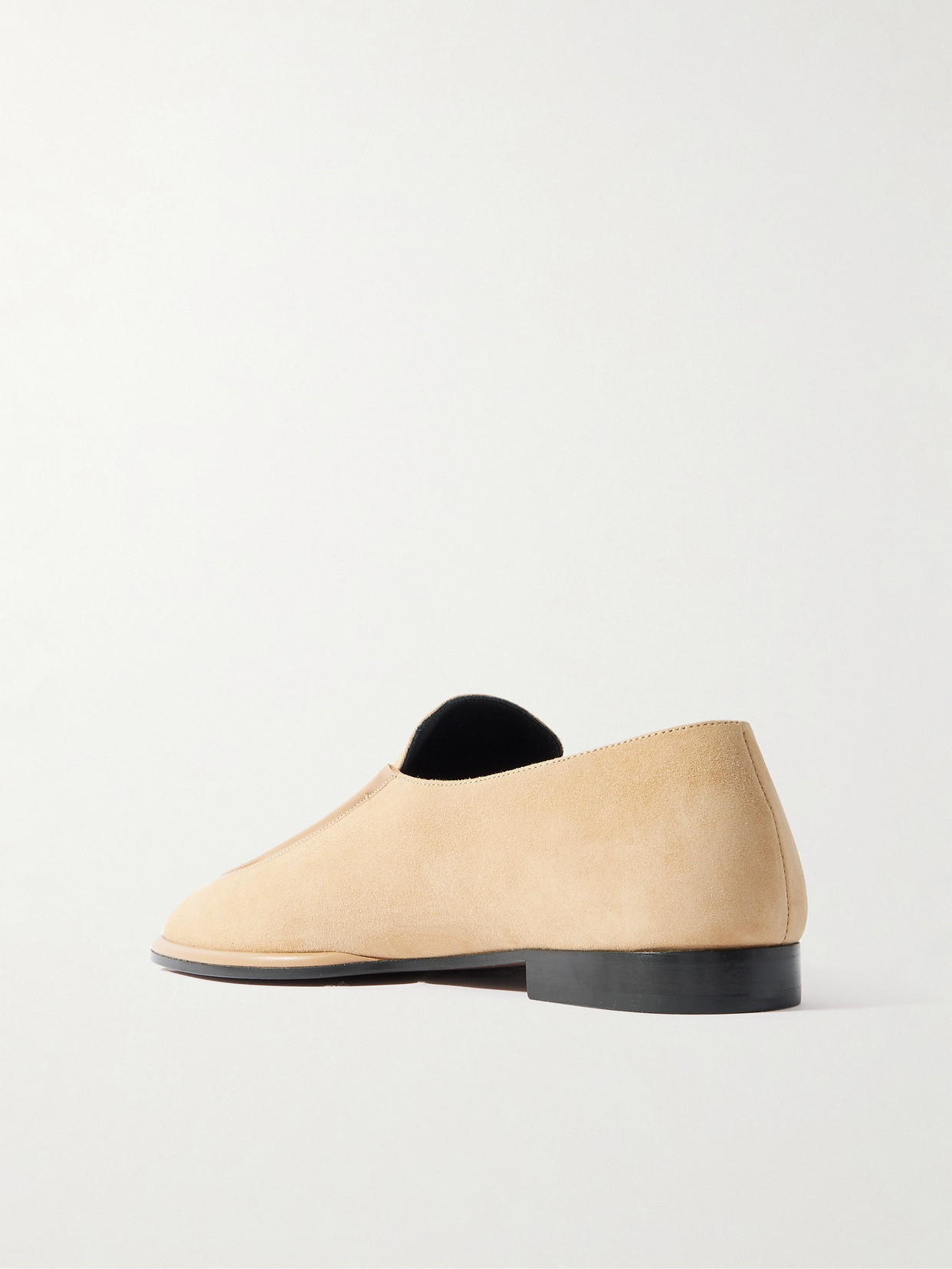 Neous Polaris Leather-trimmed Suede Loafers In Neutrals