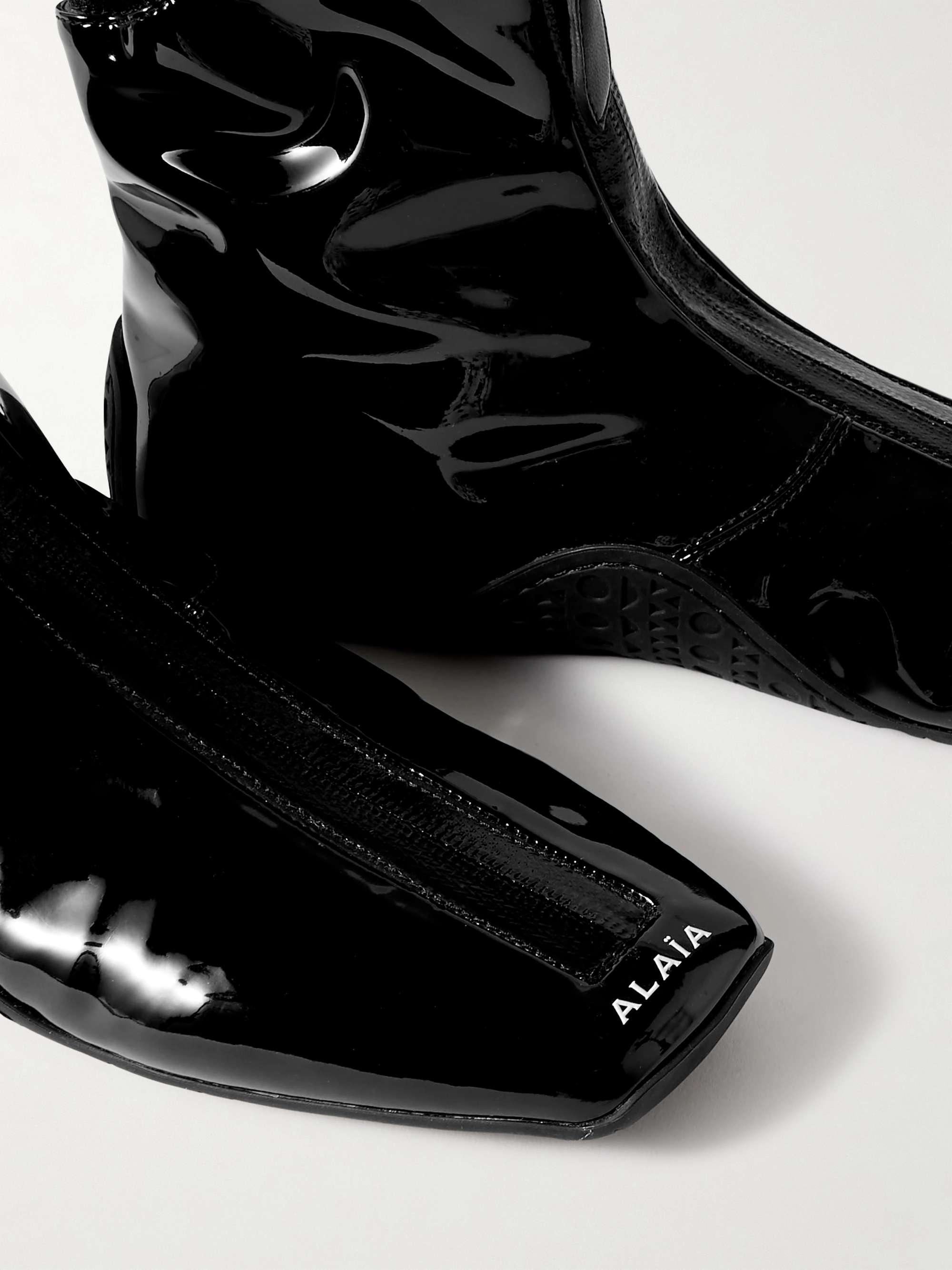 ALAÏA Patent-leather ankle boots | NET-A-PORTER