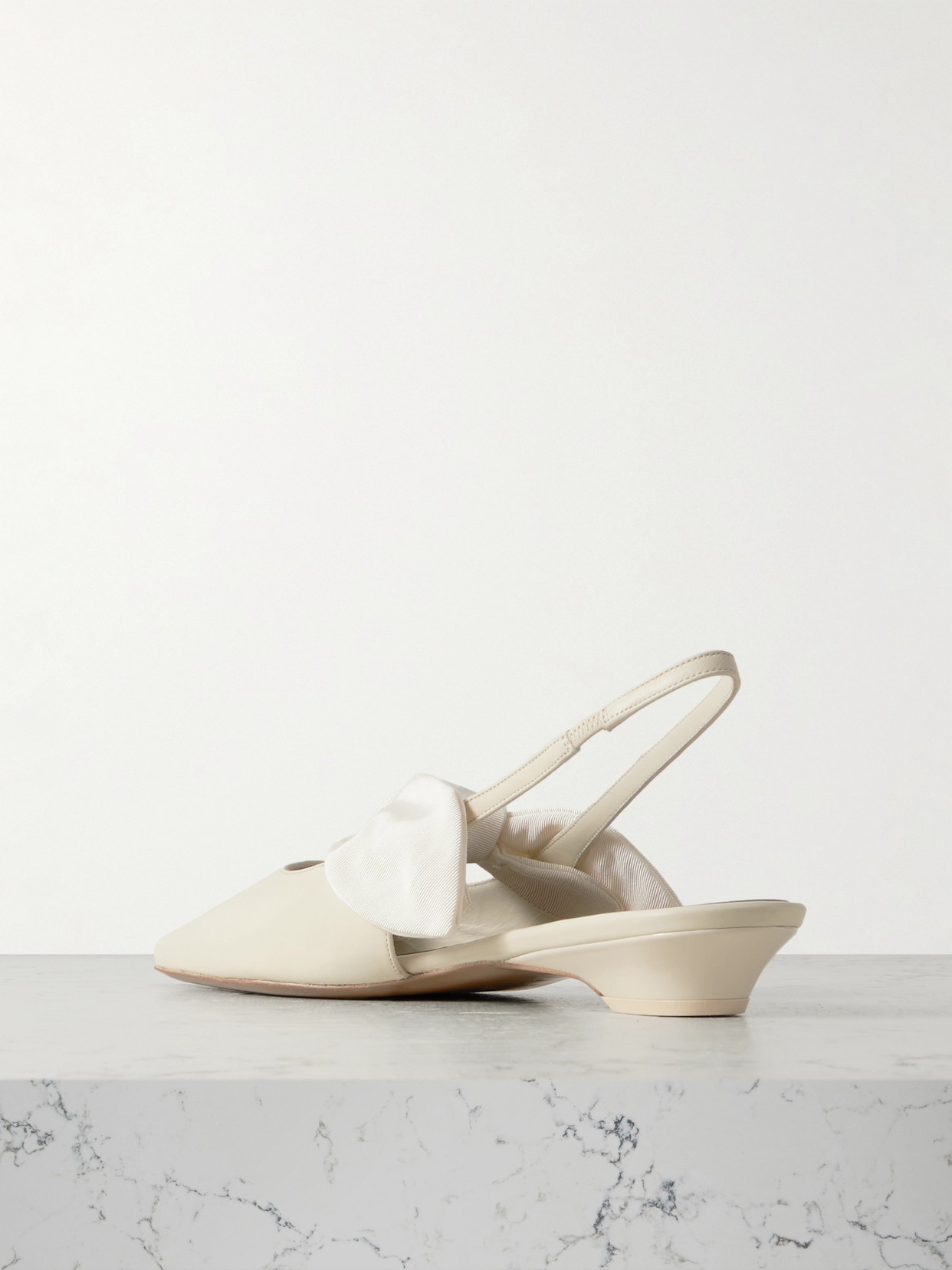 Uba Bow-Embellished Faille And Slingback
