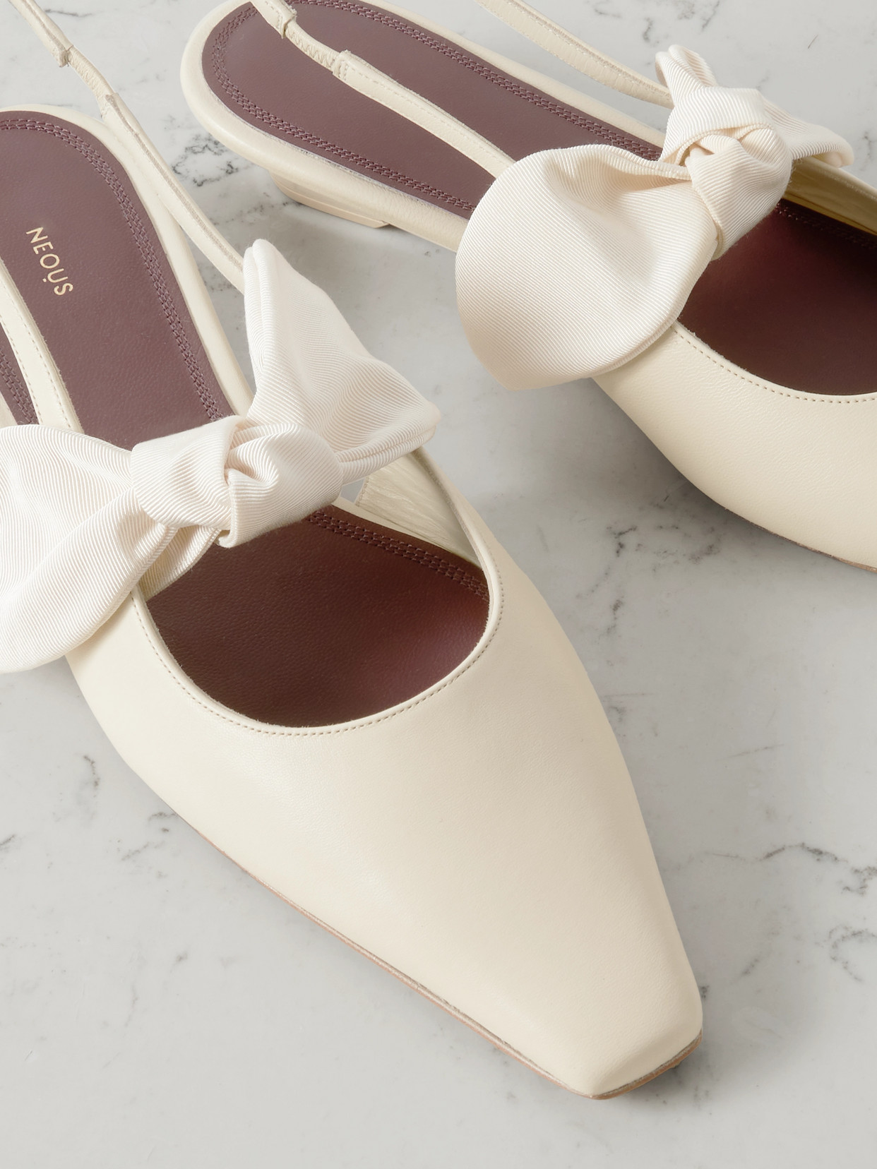 Uba Bow-Embellished Faille And Slingback