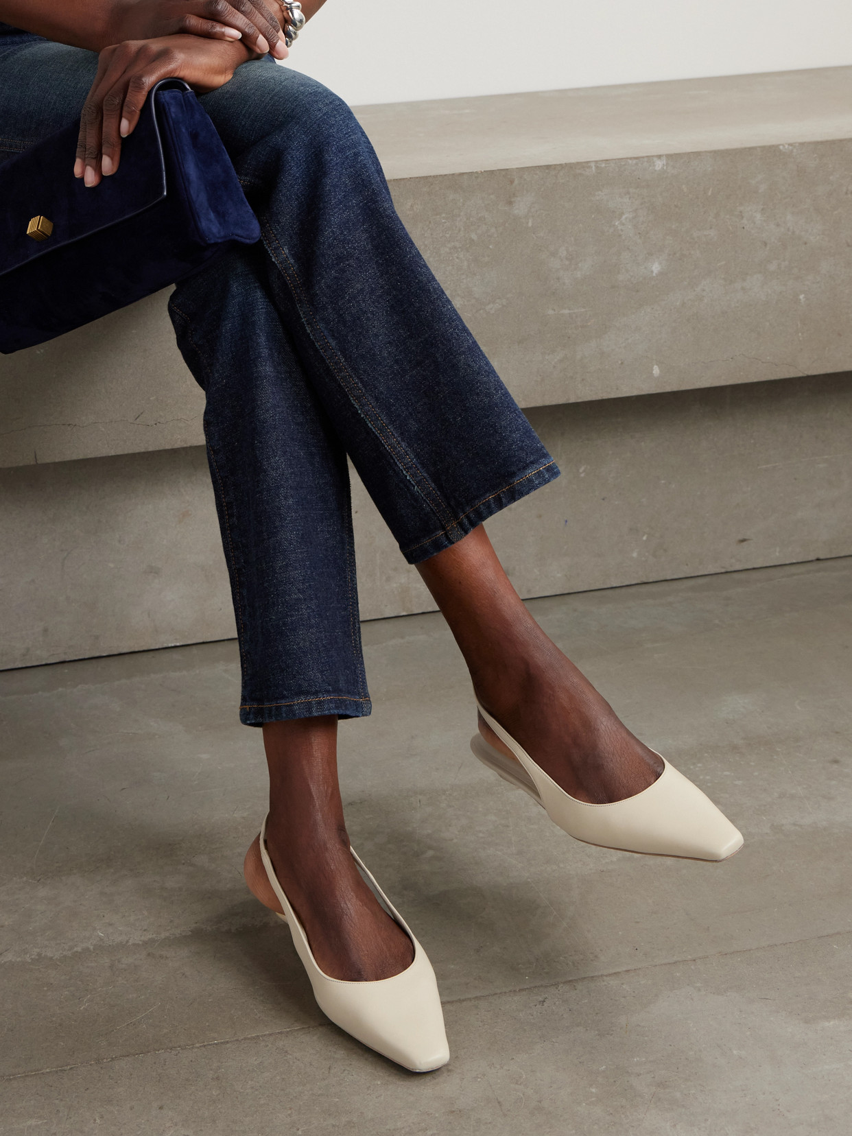 Uba Bow-Embellished Faille And Slingback