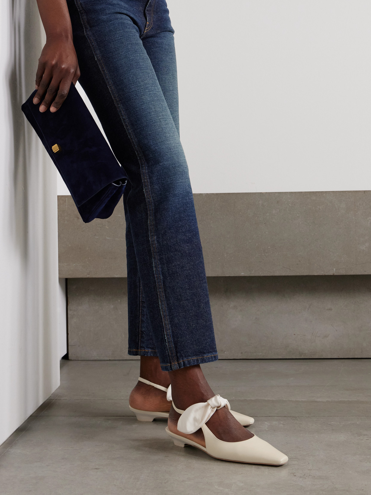 Uba Bow-Embellished Faille And Slingback