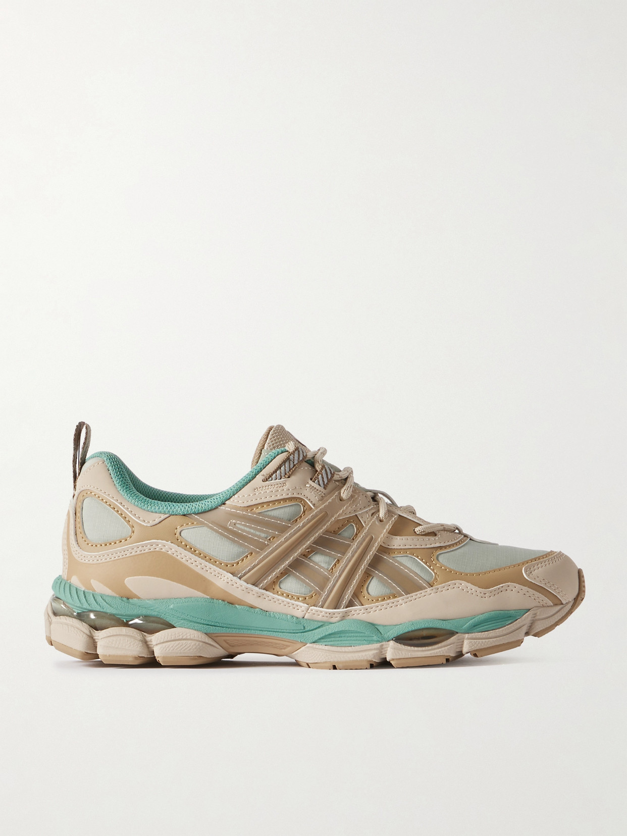 ASICS GEL-NYC UTILITY LEATHER AND RUBBER-TRIMMED RIPSTOP SNEAKERS