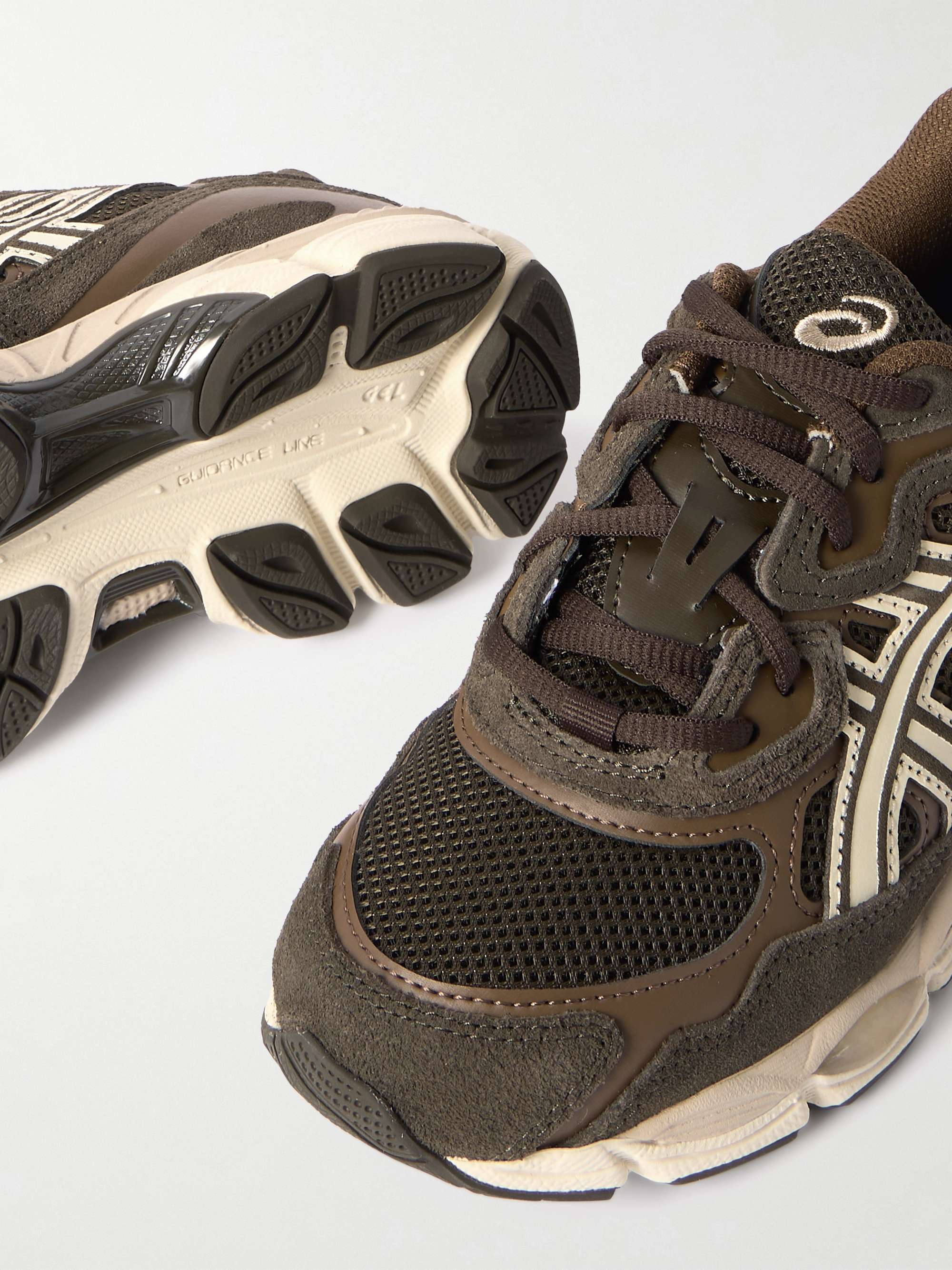 GEL NYC Sneakers aus Mesh mit Leder und Velourslederbesatzen NET A PORTER