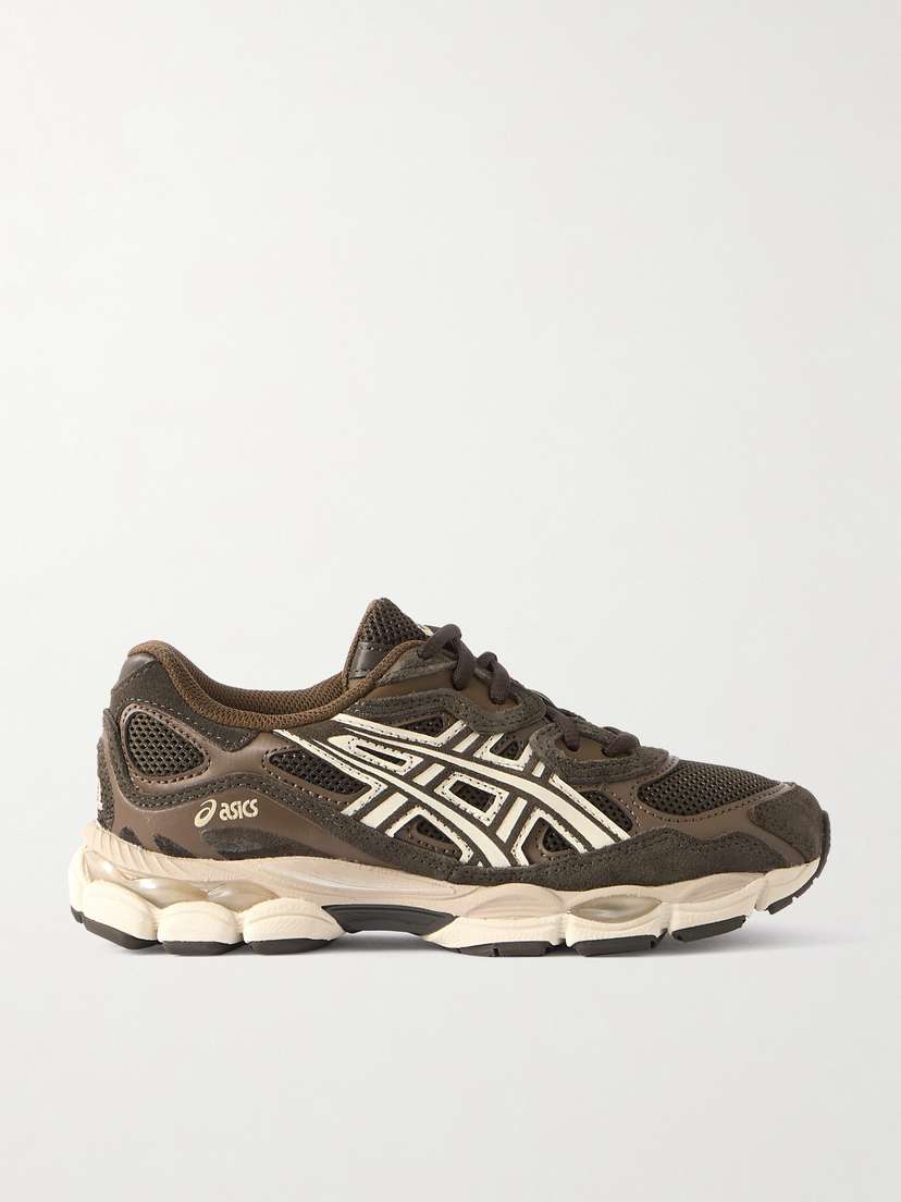 Asics Gel-nyc Leather And Suede-trimmed Mesh Sneakers - UK 9.5
