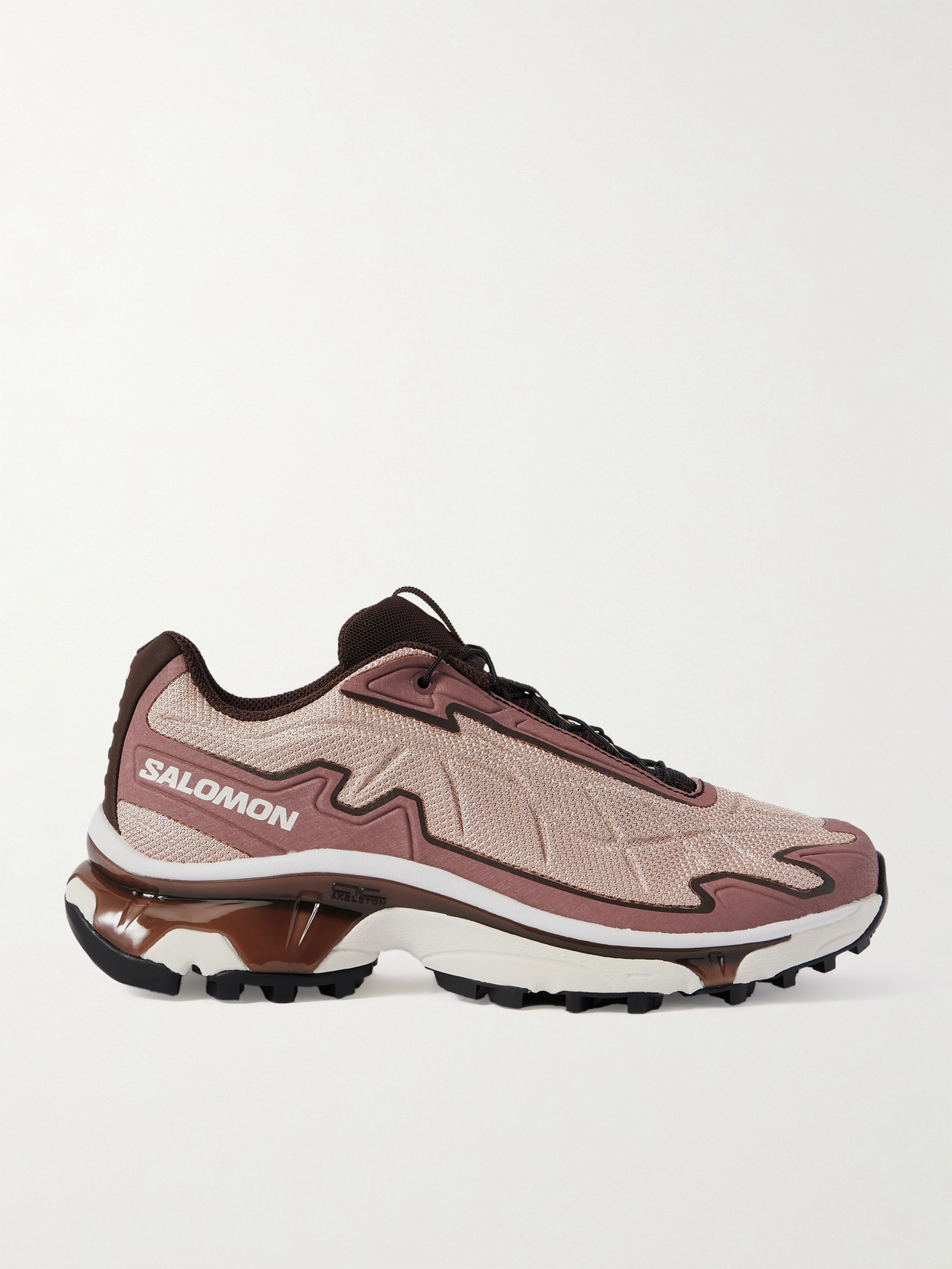 Salomon - Xt-slate Rubber-trimmed Mesh Sneakers - Antique rose