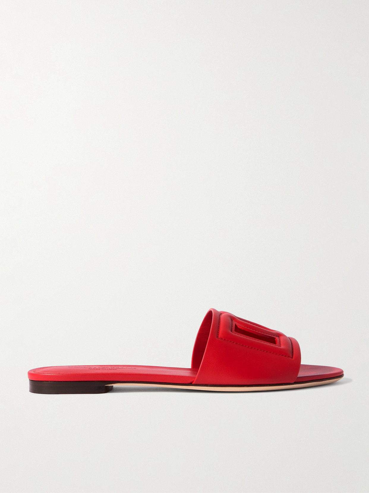 Dolce & Gabbana Crystal-embellished Sandals In Red