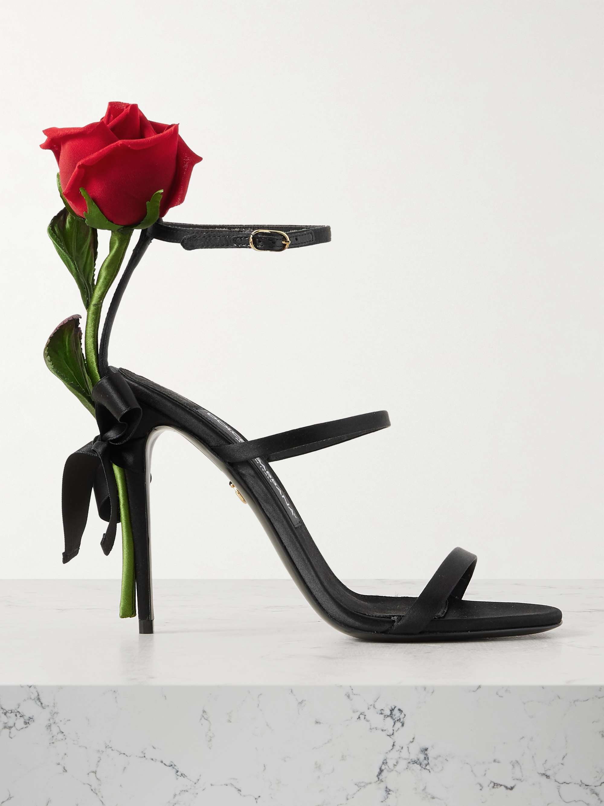 Keira Rose appliqued satin sandals black IT37.5