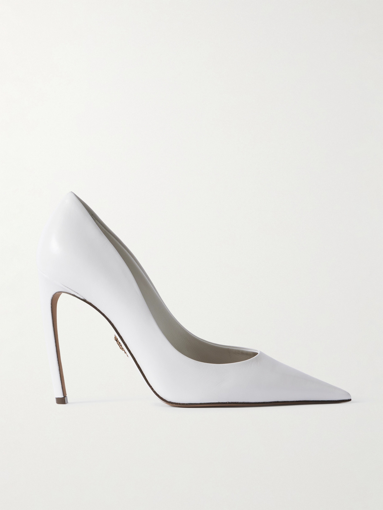 Dolce & Gabbana Metallic Leather Pumps In White