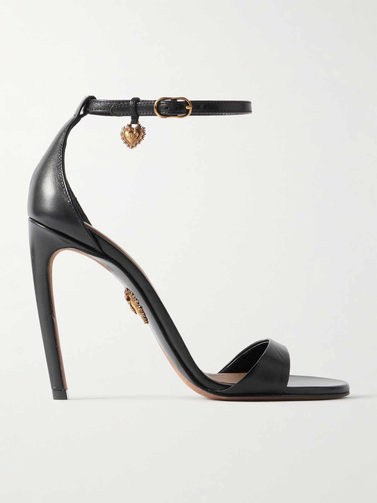 Dolce & Gabbana - Embellished Leather Sandals - Black