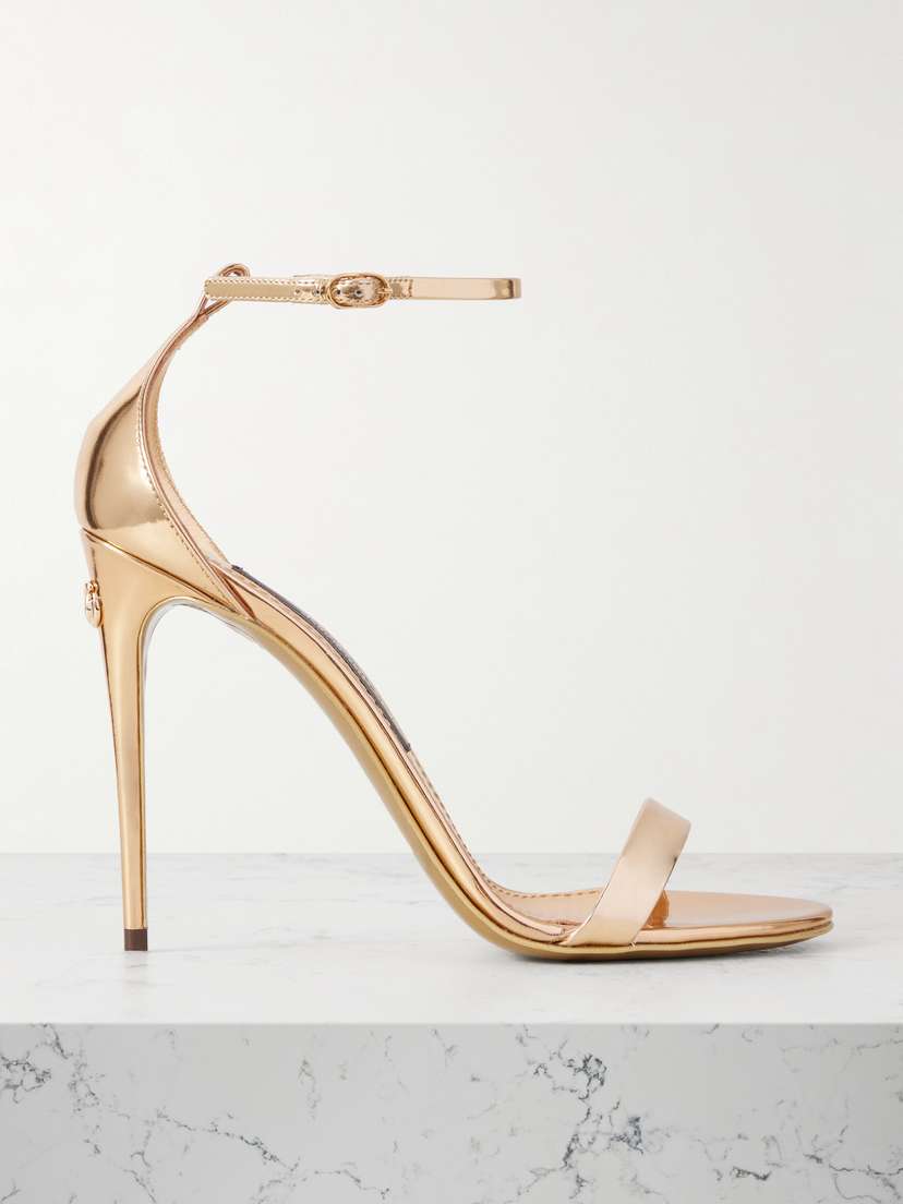 Dolce & Gabbana Mirrored-leather Sandals