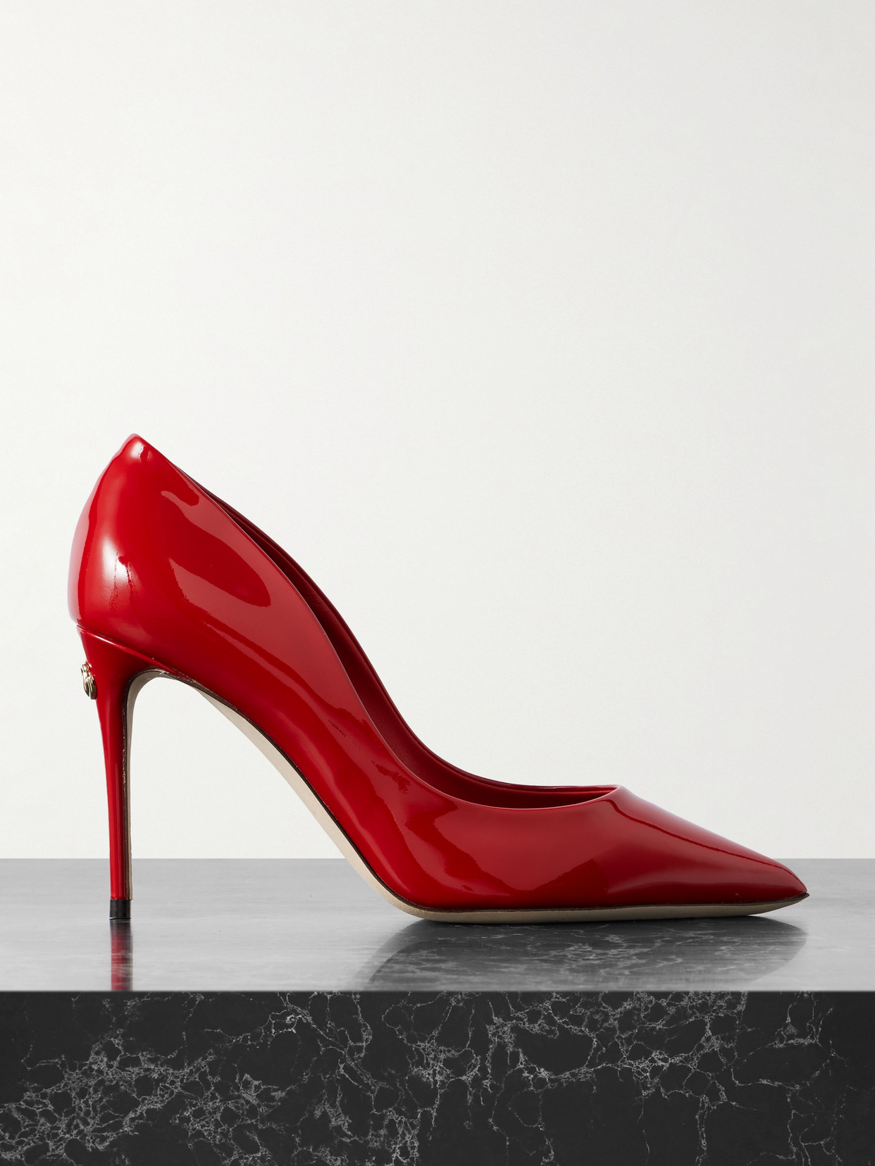 Dolce & Gabbana Cardinale Patent Leather Pumps In Red