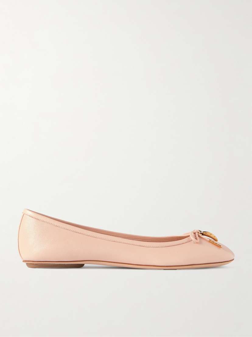 Chloé Iris Embellished Leather Ballet Flats