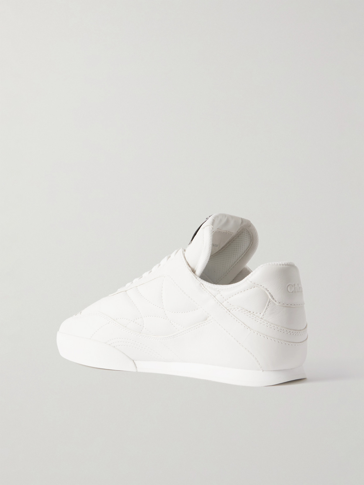 Chloé Womens Winter Wht Kick Brand-patch Leather Low-top Trainers Eur 36 / 3 Uk In White