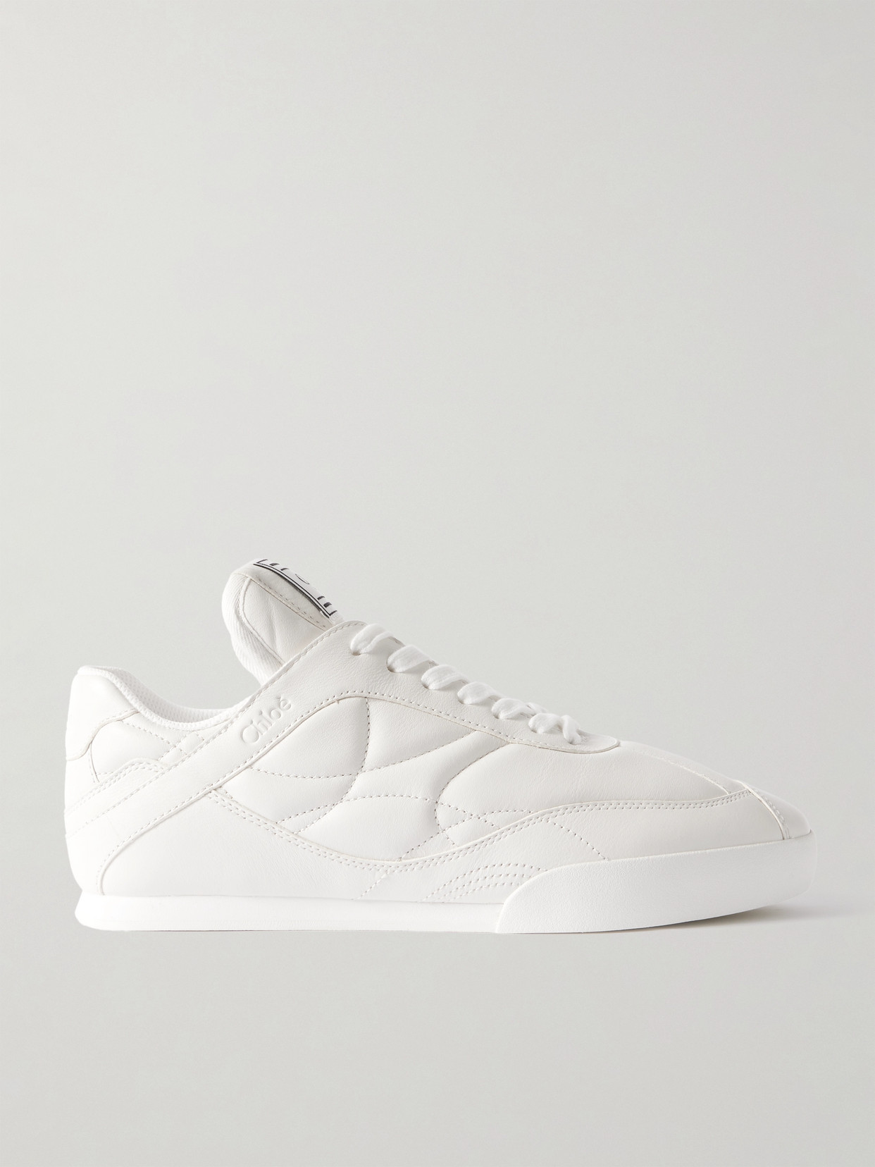 Chloé Womens Winter Wht Kick Brand-patch Leather Low-top Trainers Eur 36 / 3 Uk In White