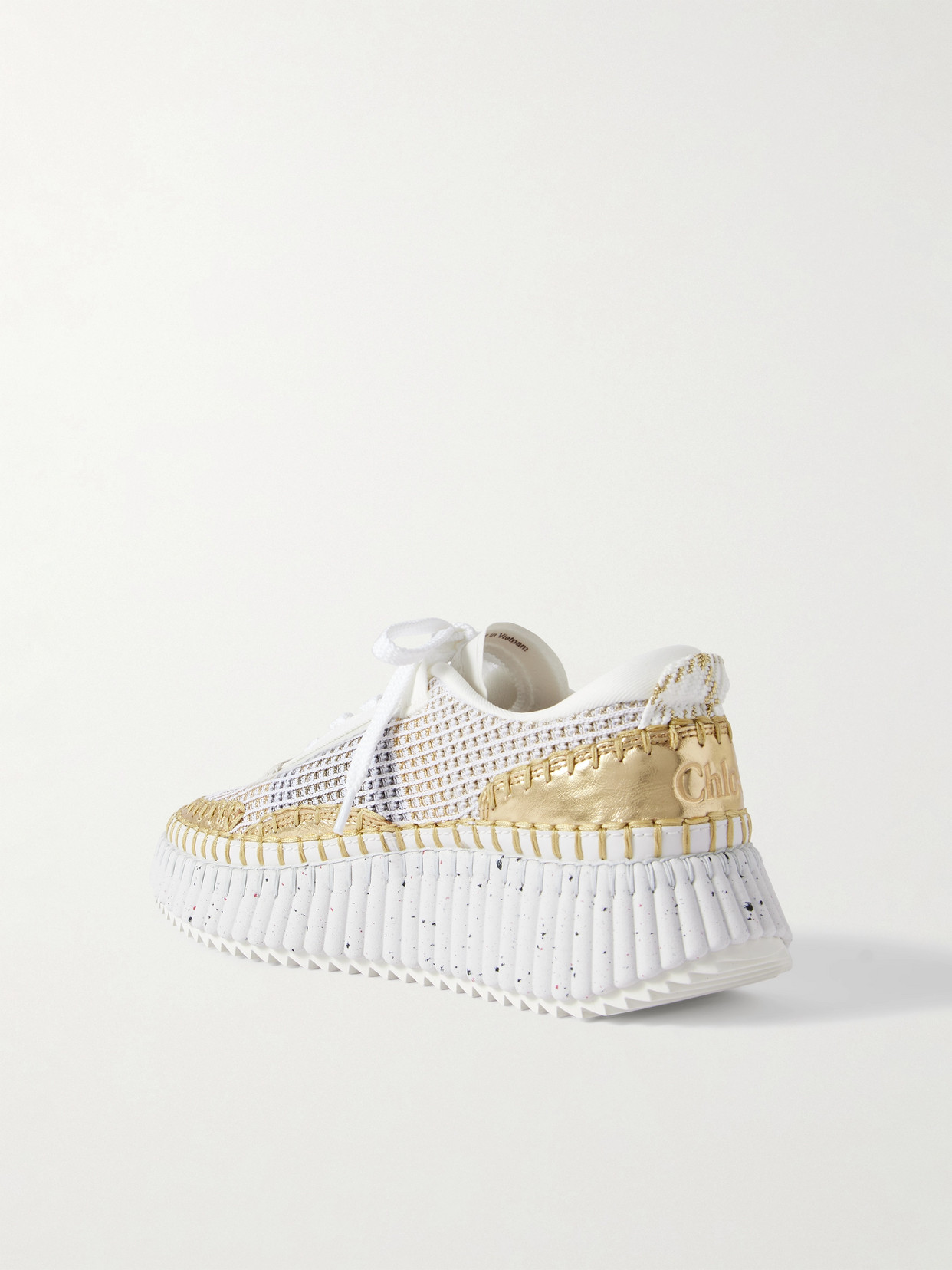 Chloé Nama Low-top Sneakers In Goldcolor