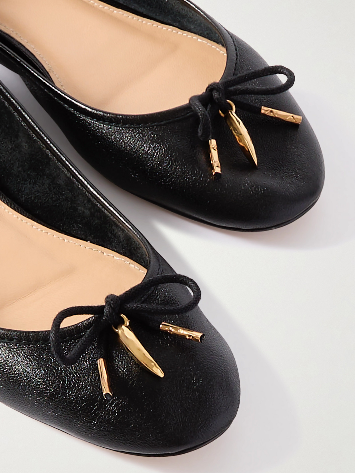 Chloé Chloe Iris Leather Ballerina Flat In Black