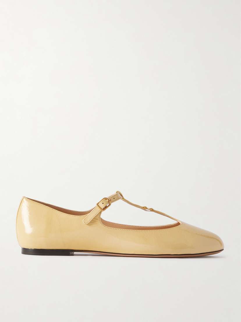 Chloé Marcie Embellished Patent-leather Ballet Flats