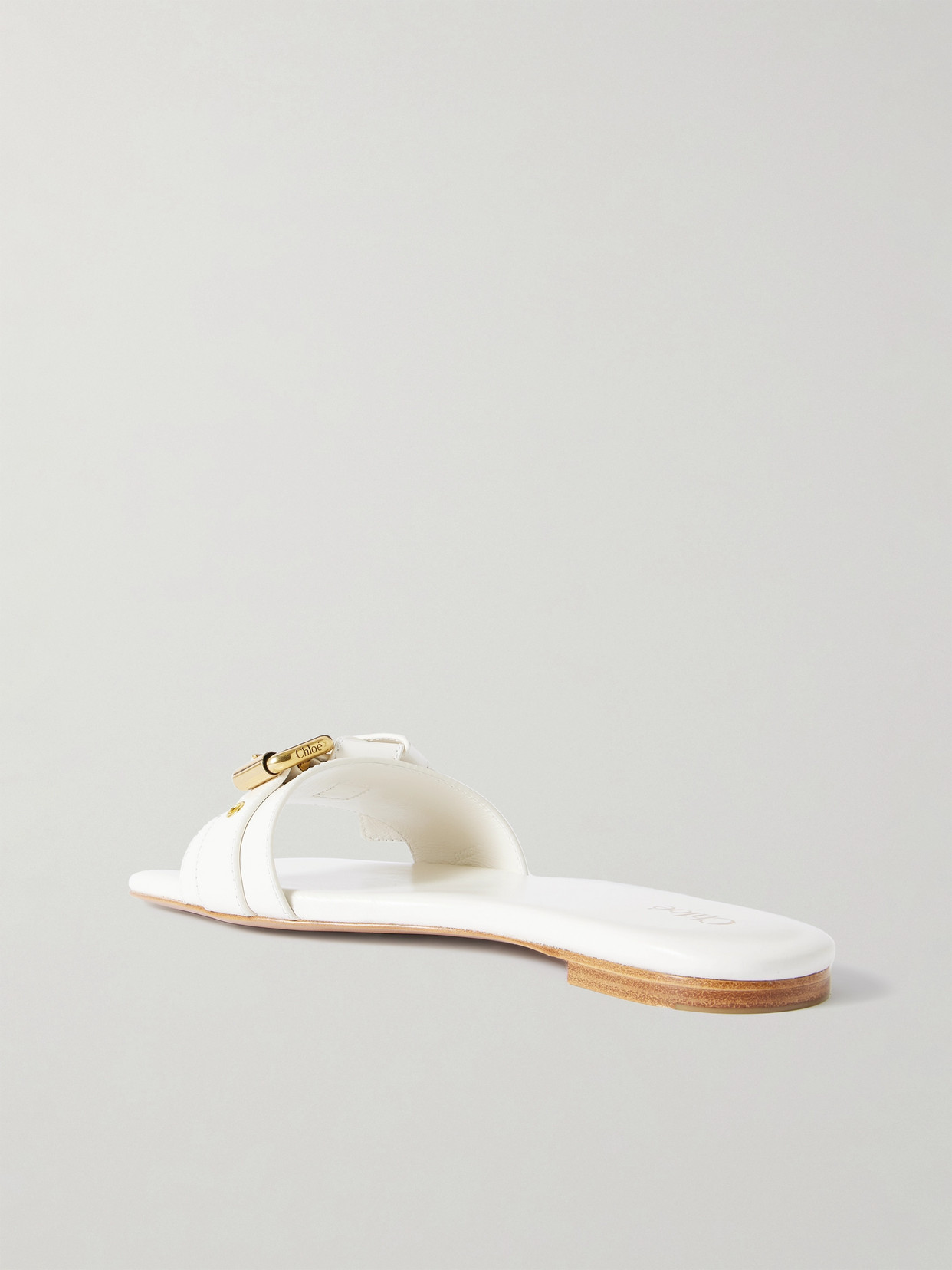 Chloé Autry White Leather Clc Sneakers In Beige