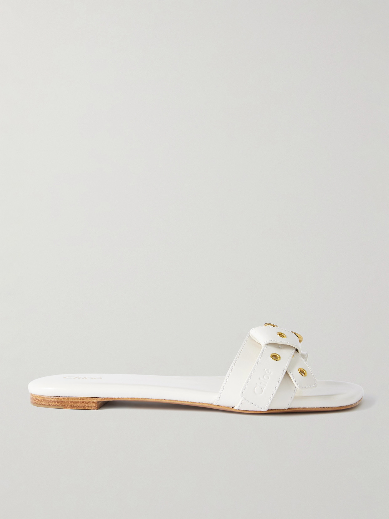 Chloé Marcie Sandals In Leather In Ivory