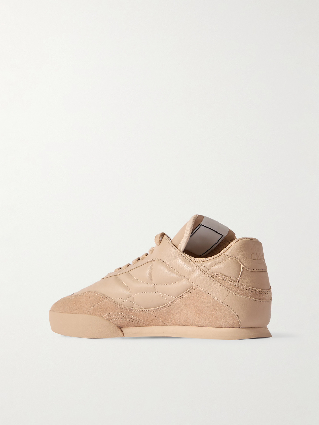 Chloé Kick Quilted Leather Sneakers In Neutrals