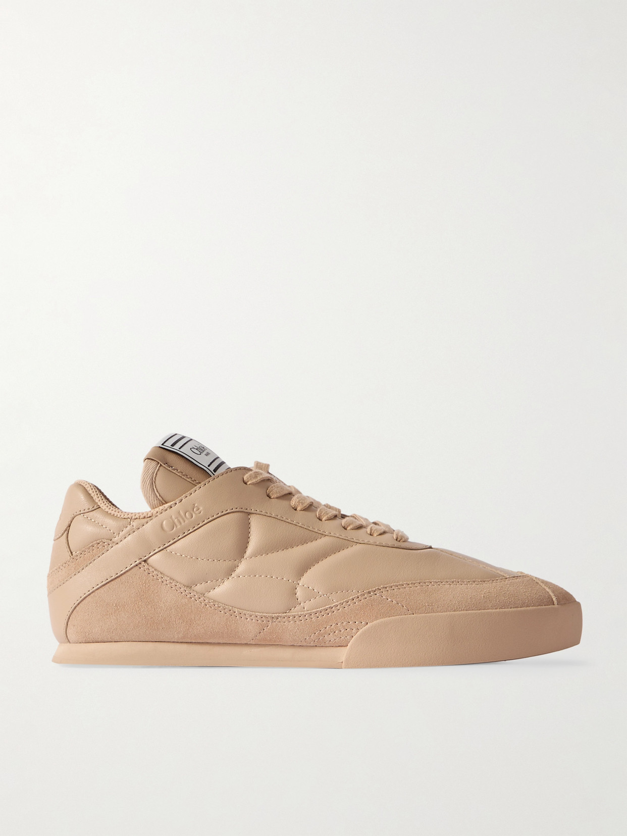 Chloé Womens Chloe Kick Brand-patch Low-top Suede Trainers In White
