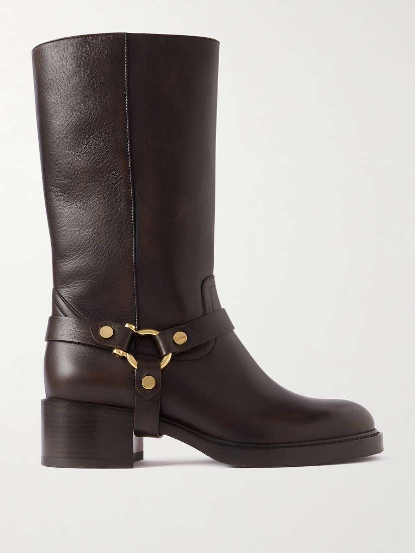 Chloé Dakota Buckled Leather Ankle Boots
