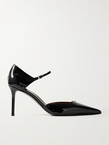 Giuseppe Zanotti Crystal-embellished patent-leather pumps